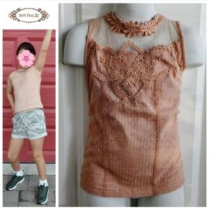 Mia Joy Pale Pink Lace Top